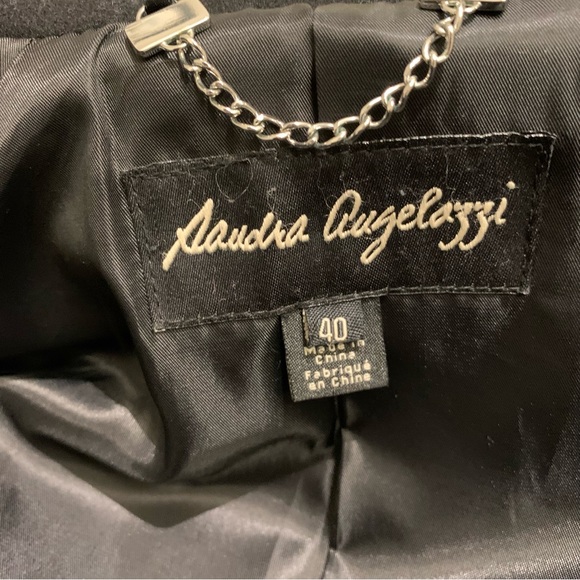 Sandra Angelozzi Women’s Double Breasted Wool Coat, Black Size 40 - Picture 10 of 16